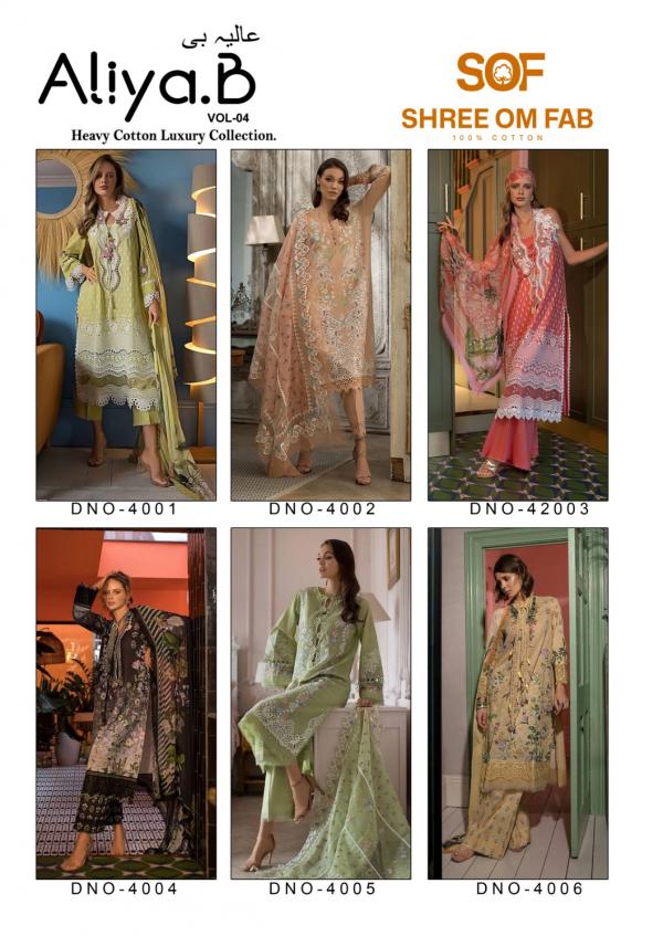 SOF Aliya.B Vol-04 – Karachi Dress Material